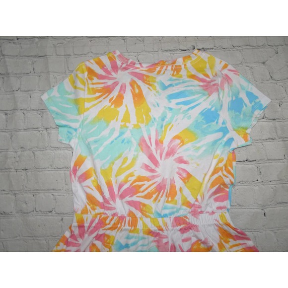 NWT Nautica Sz XL Girls Multicolor Tye Die Short Sleeve Skater Dress - Picture 7 of 8